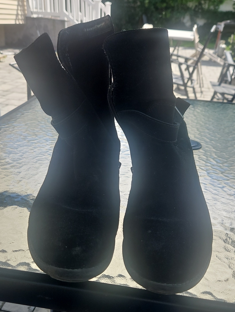 Blondo Black Suede Ankle Booties with Side Zip